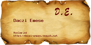 Daczi Emese névjegykártya